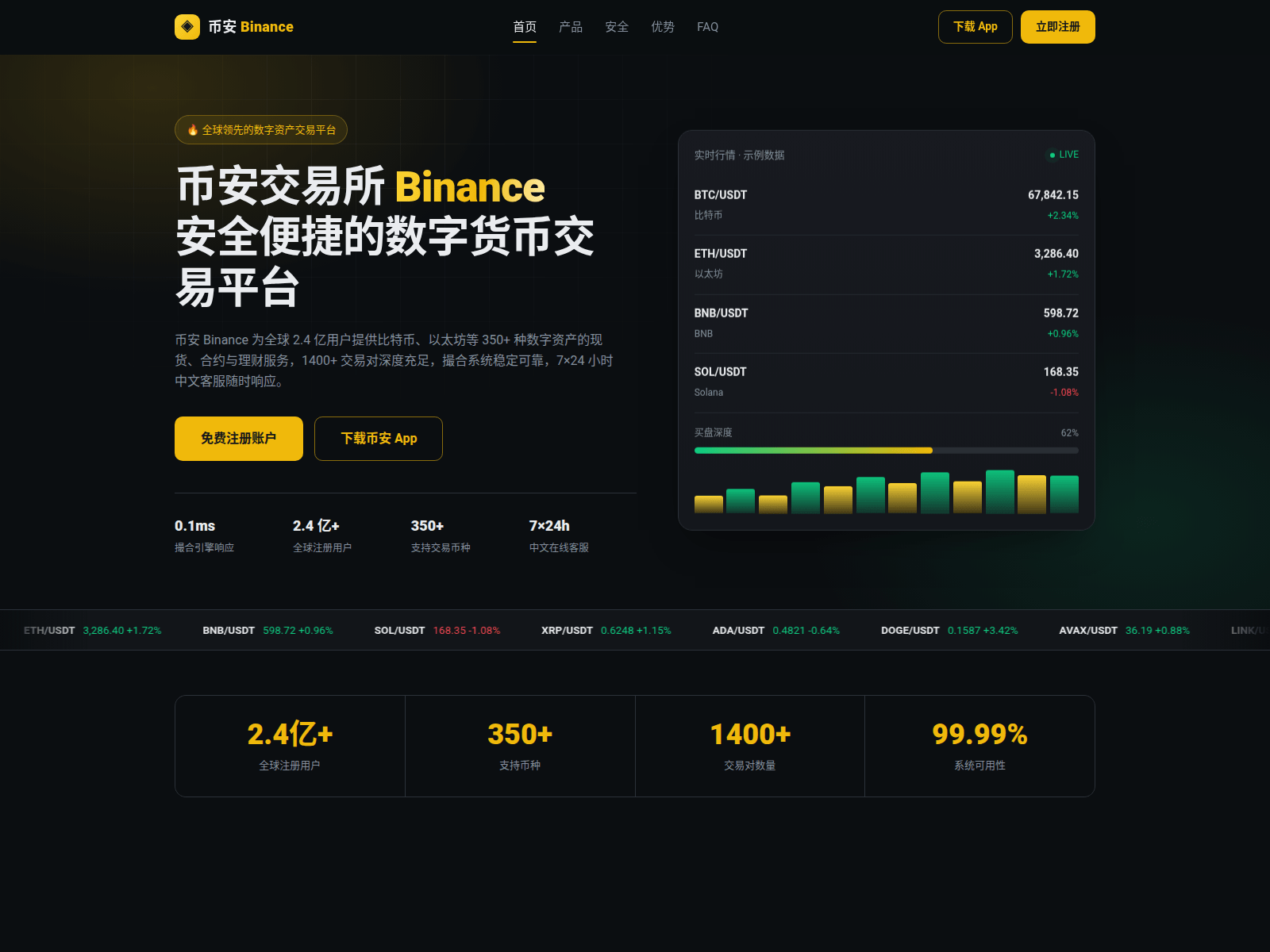 Screenshot of xiazai-binance.com.cn