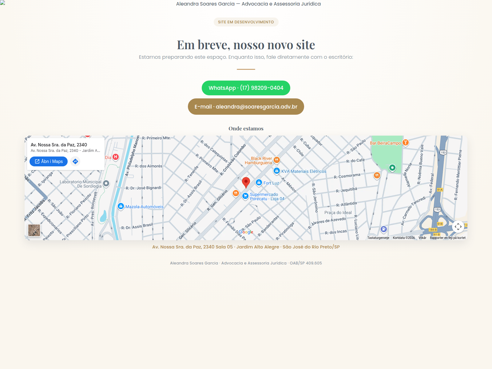 Screenshot von aleandrasoaresgarcia.pages.dev