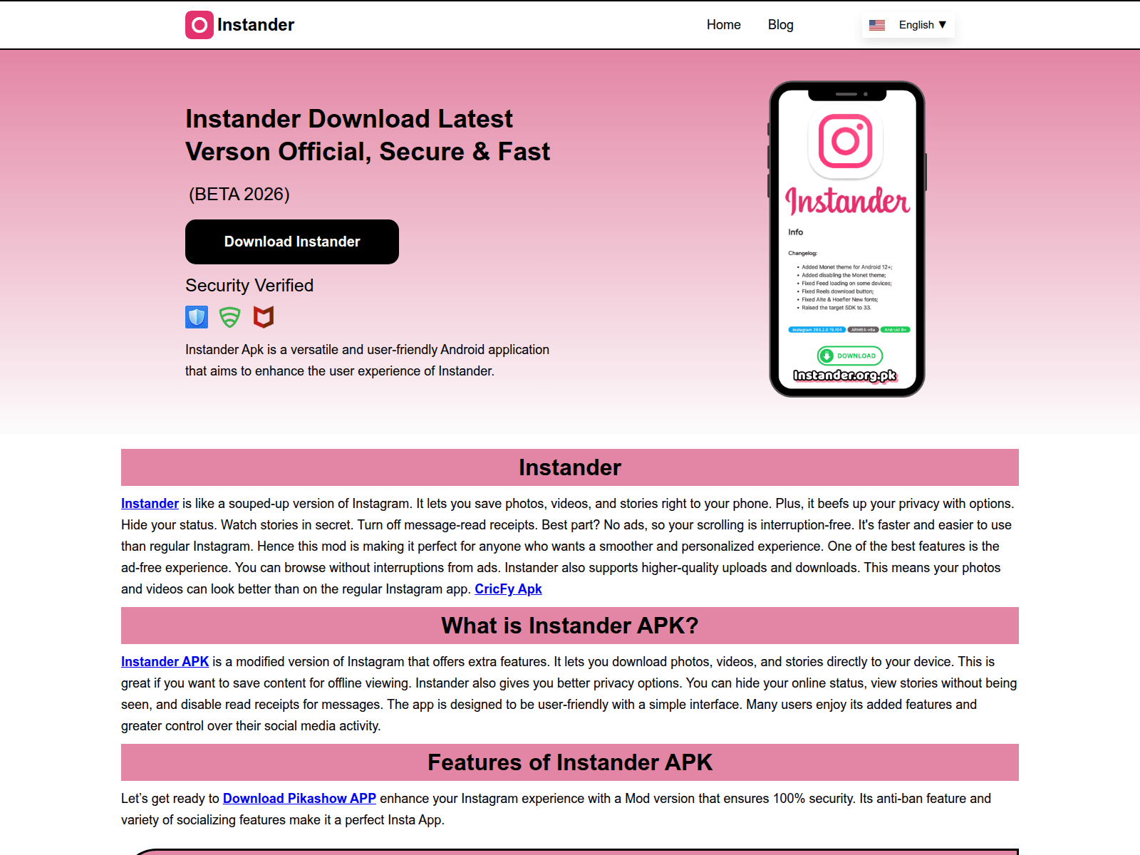 Screenshot of instander.org.pk