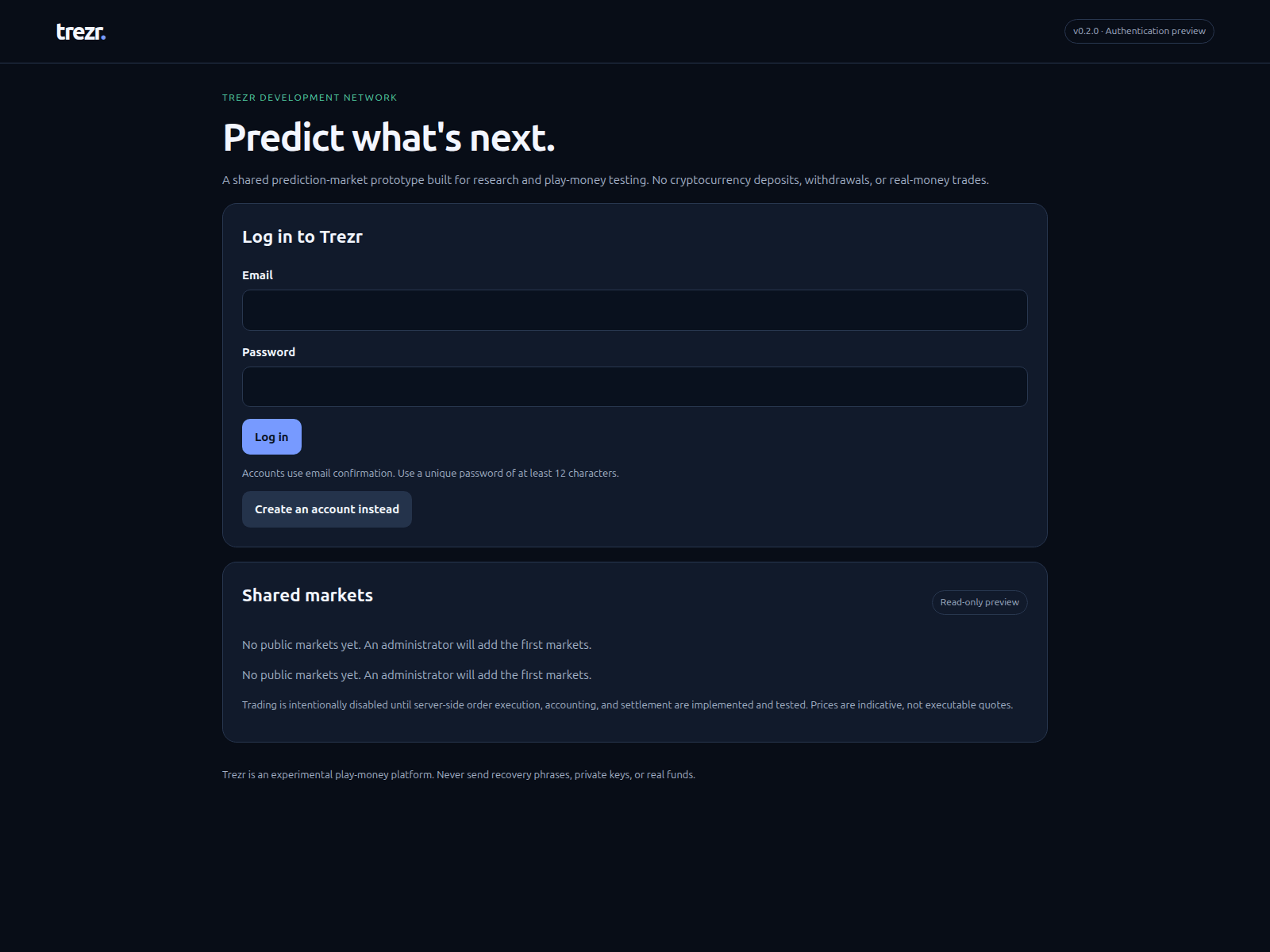 Screenshot of trezr-c8b.pages.dev