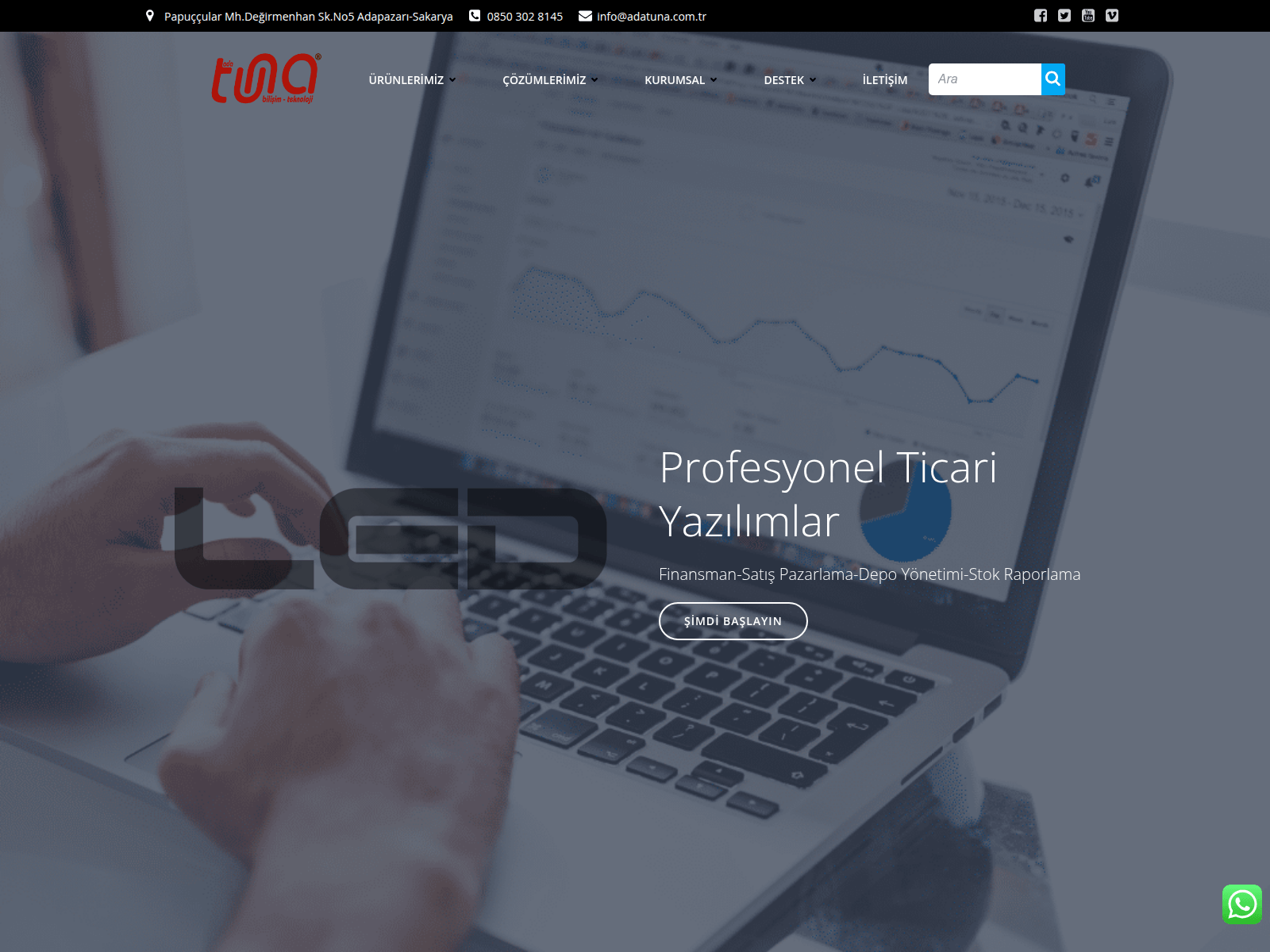Screenshot of adatuna.com.tr