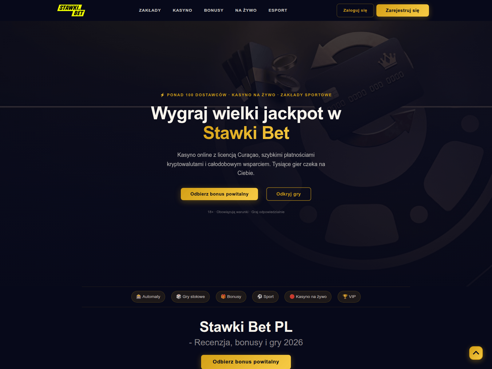 Screenshot of stawkibets.pl