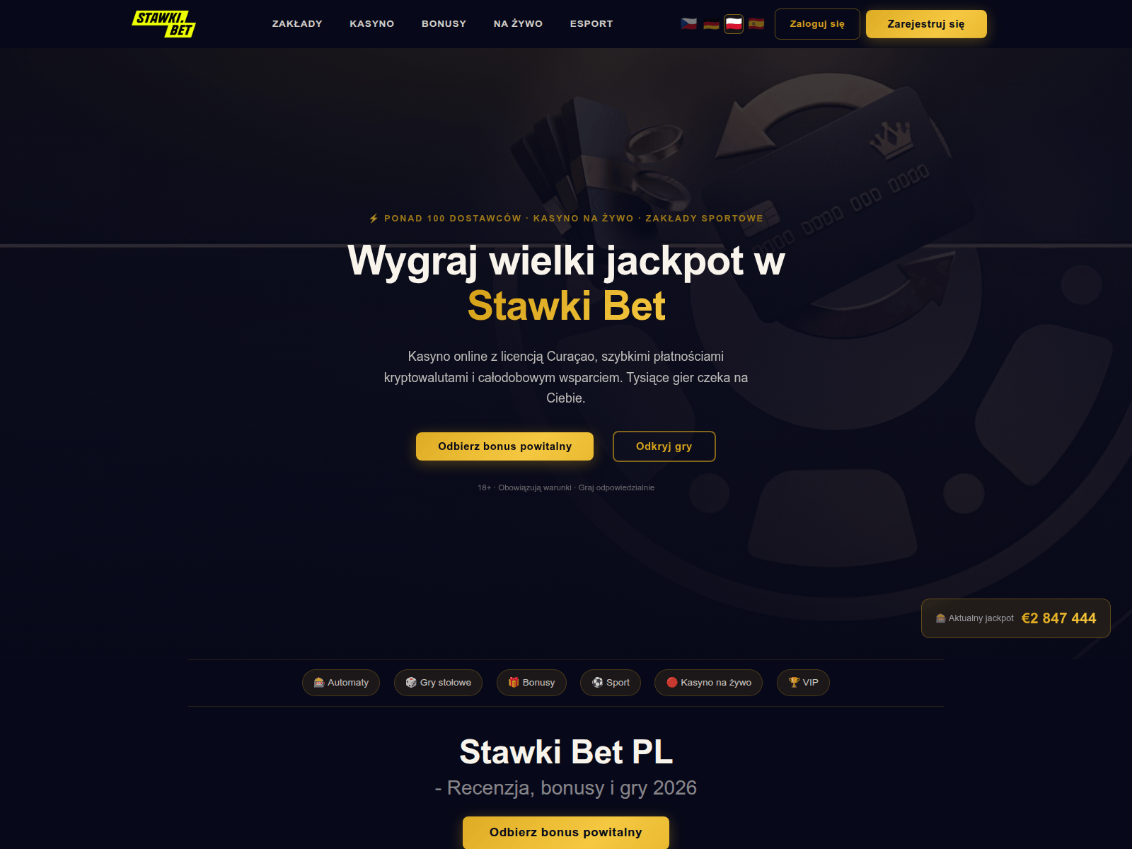 Screenshot of stawkibets.pl