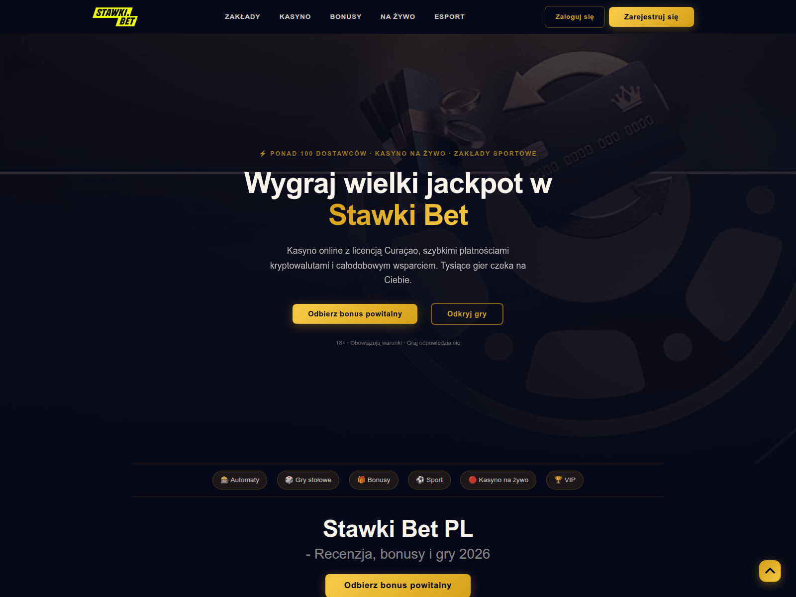 Screenshot of stawkibets.pl