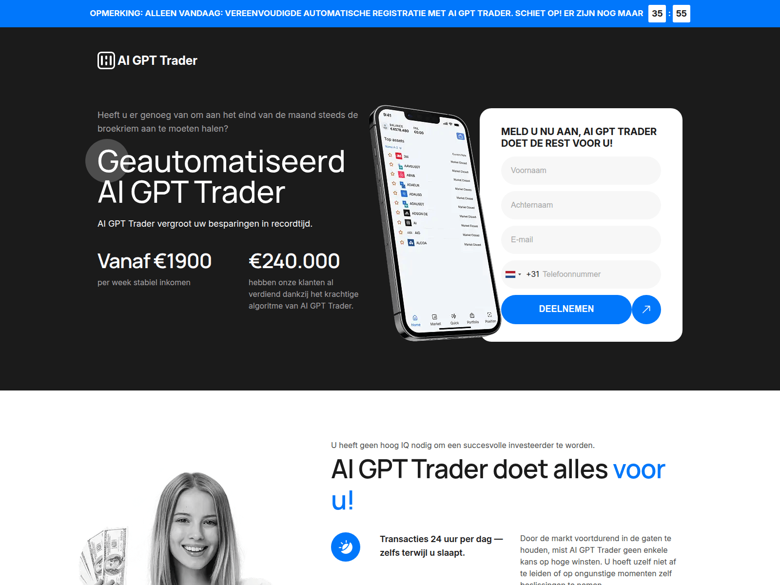 Screenshot of aigpttrader.com