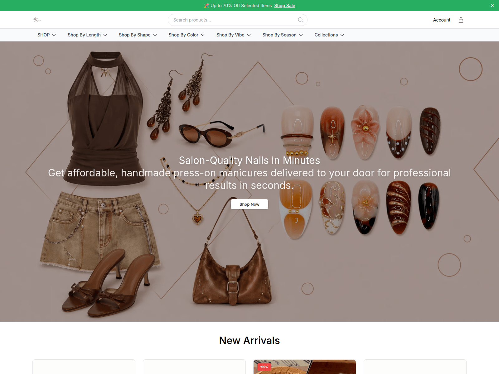 Screenshot of bnailsstore.shop