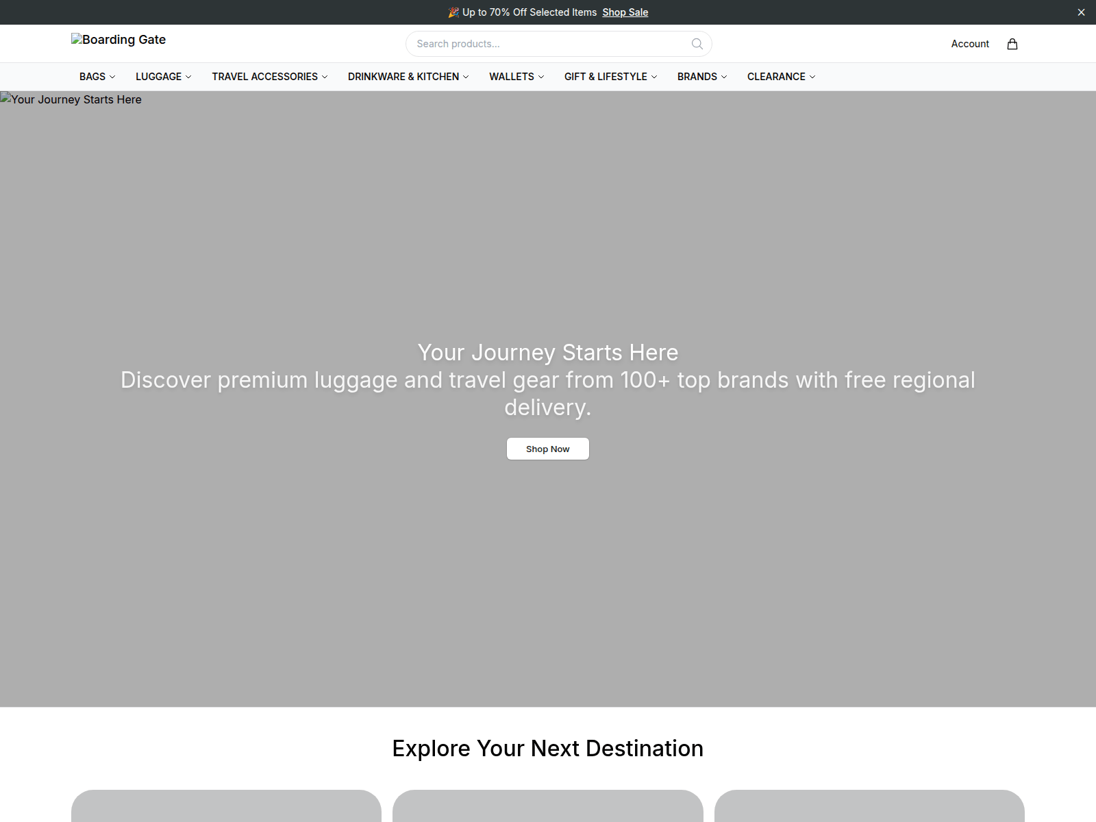 Screenshot of boardinggatehub.shop