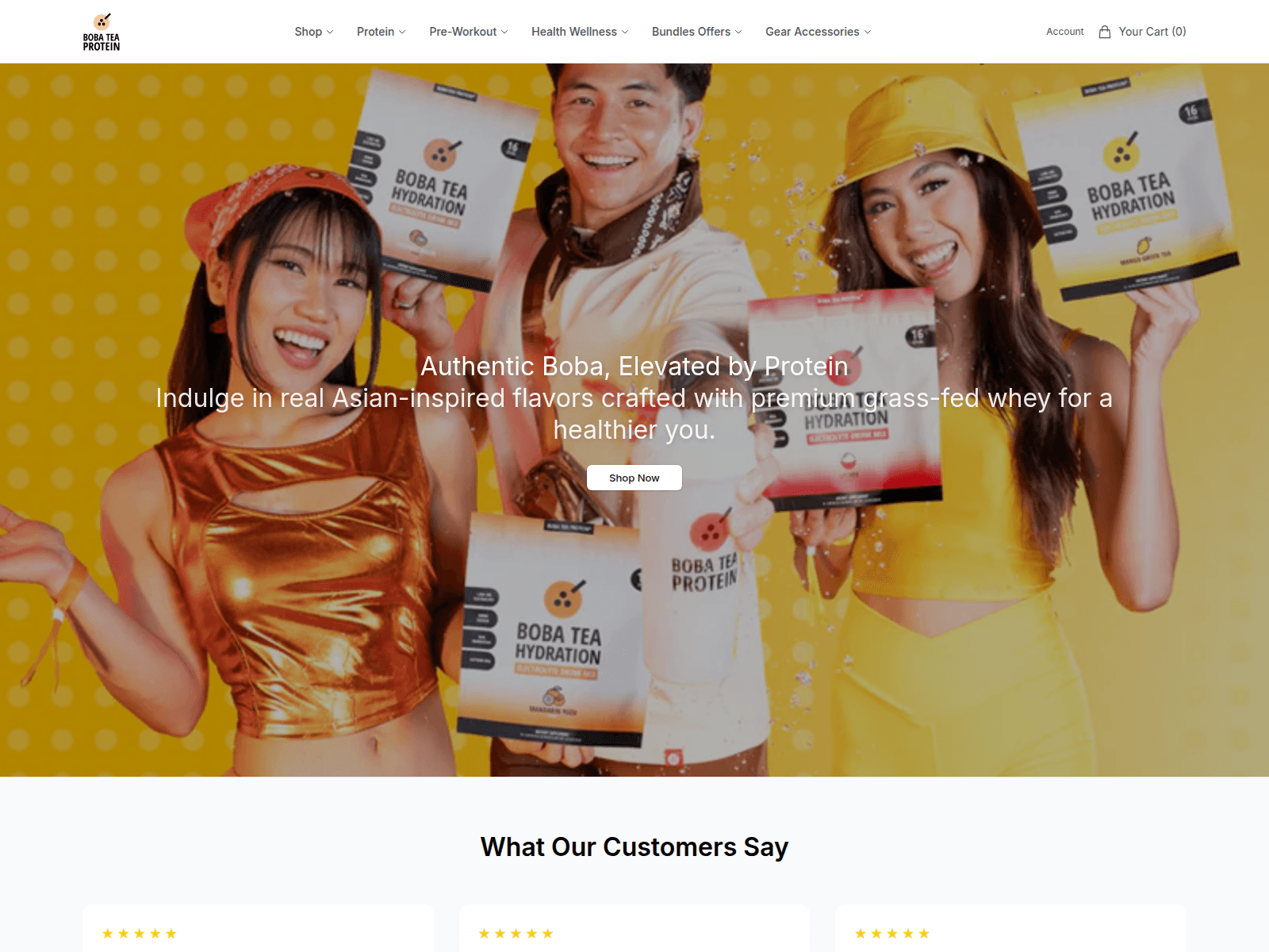 Screenshot of bobateaproteinhq.shop