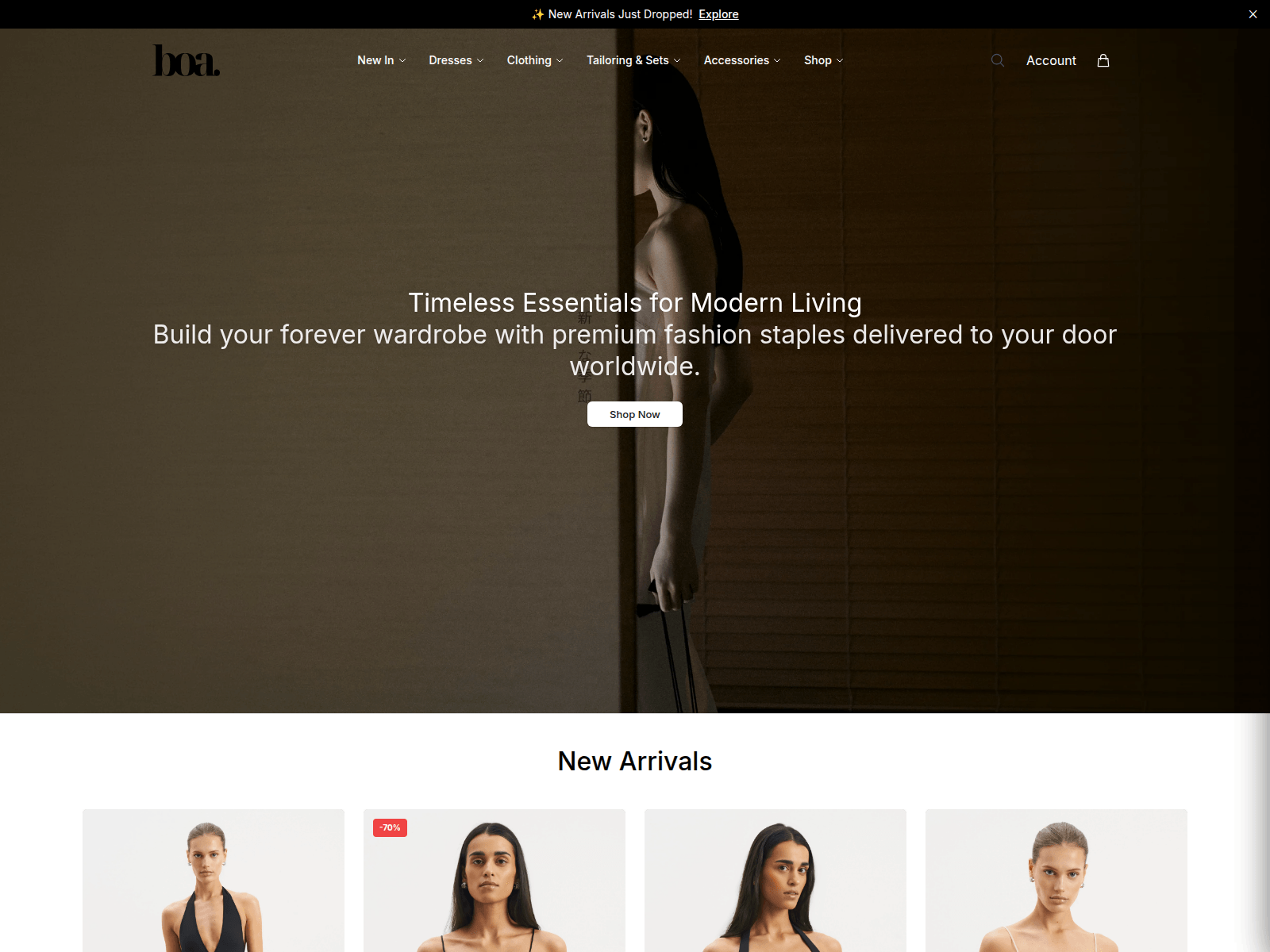 Screenshot of boavibe.shop