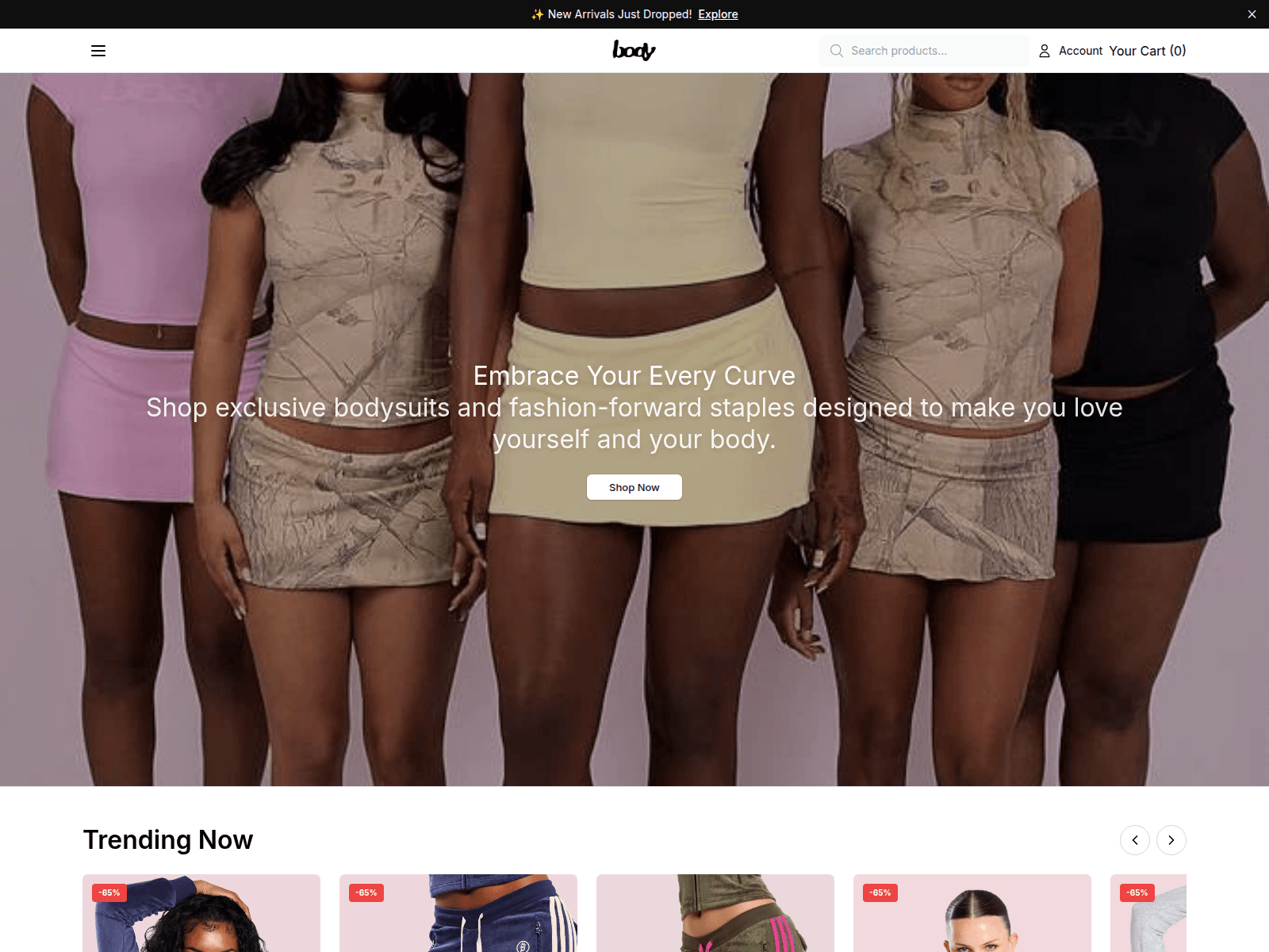 Screenshot of bodybyraventracystore.shop