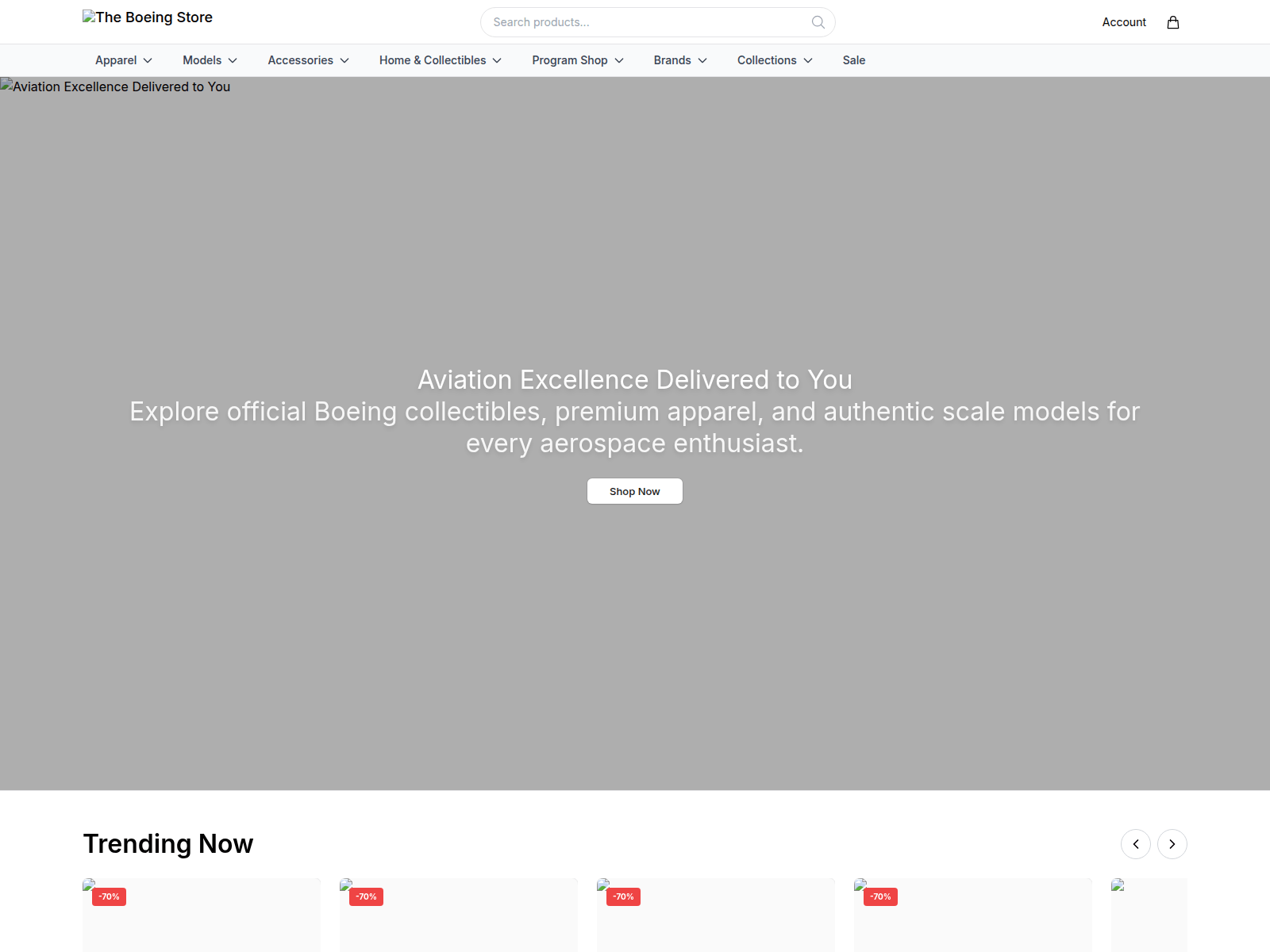 Screenshot of boeingstorestyle.shop