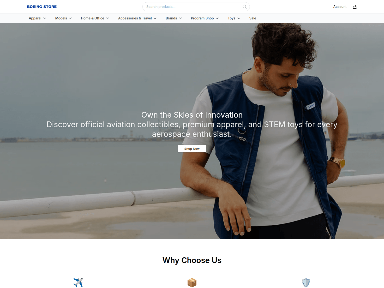 Screenshot of boeingstoreglobal.shop