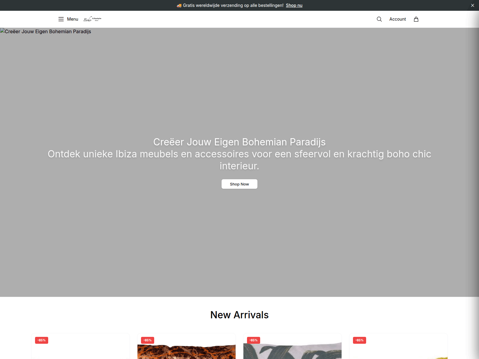 Screenshot of bohemly.shop