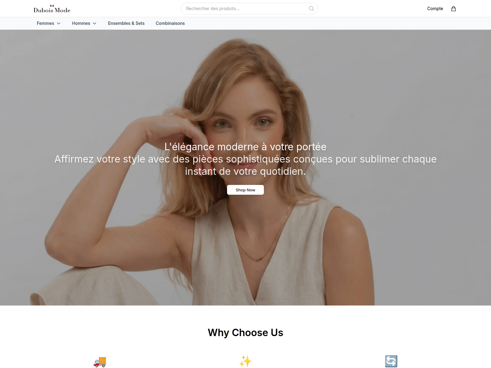 Screenshot of boiswear.shop