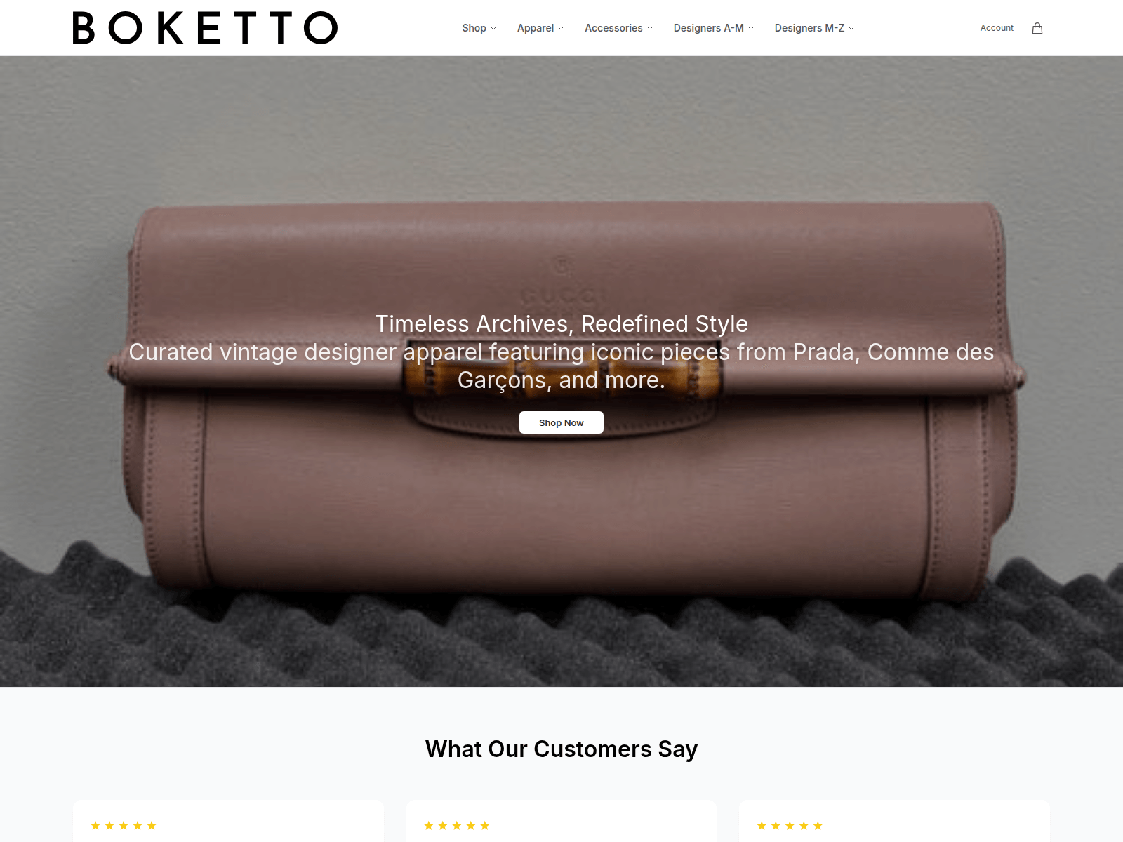 Screenshot of bokett.shop