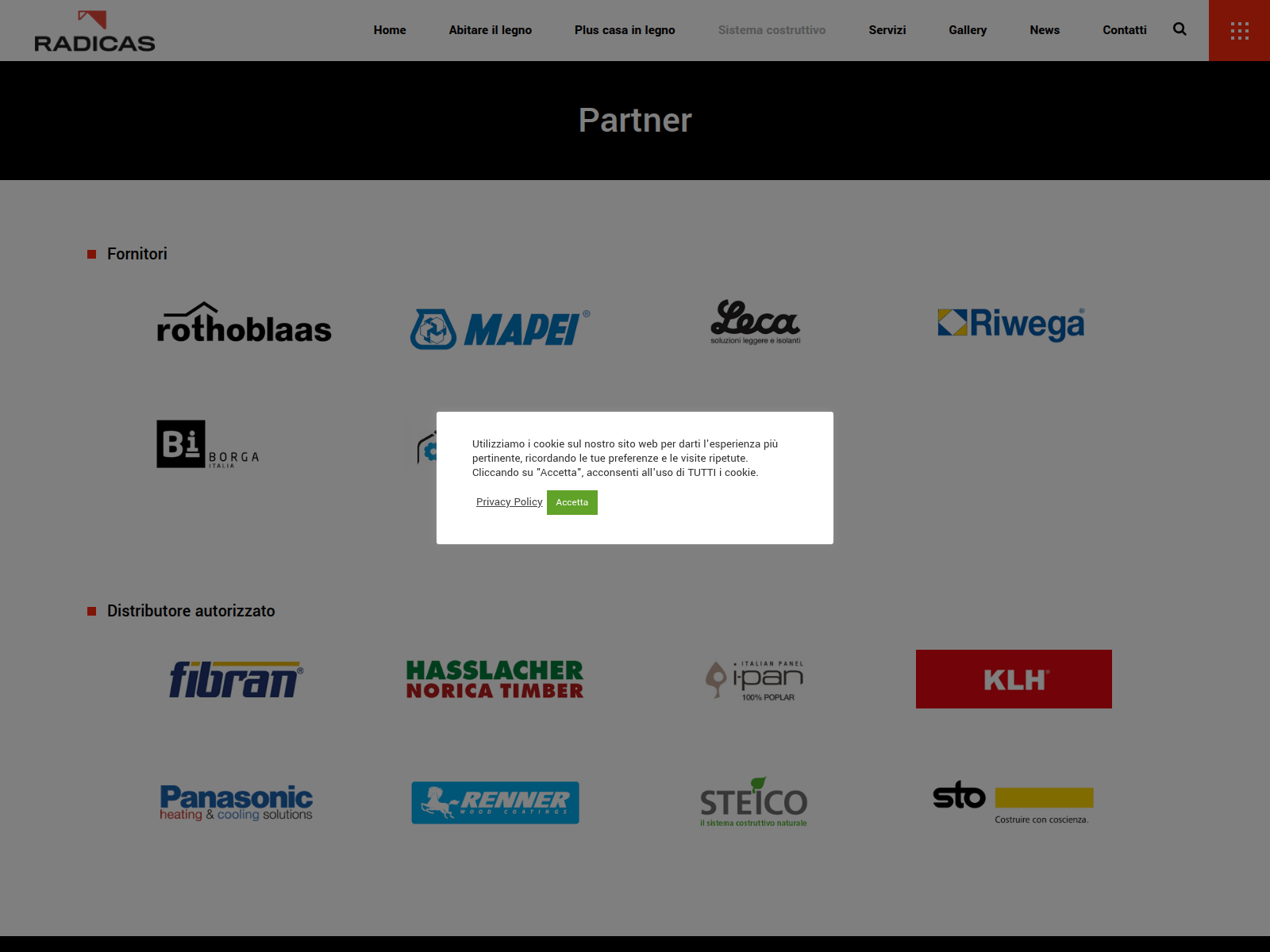 Screenshot of radicas.it
