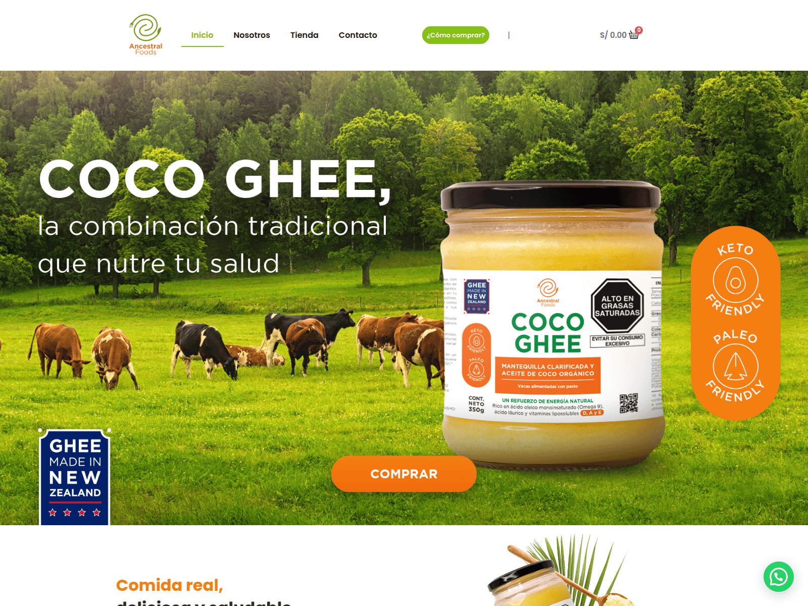 Screenshot of ancestralfoods.pe