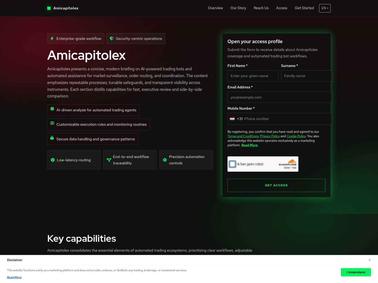 Screenshot of amicapitolexsolution.com