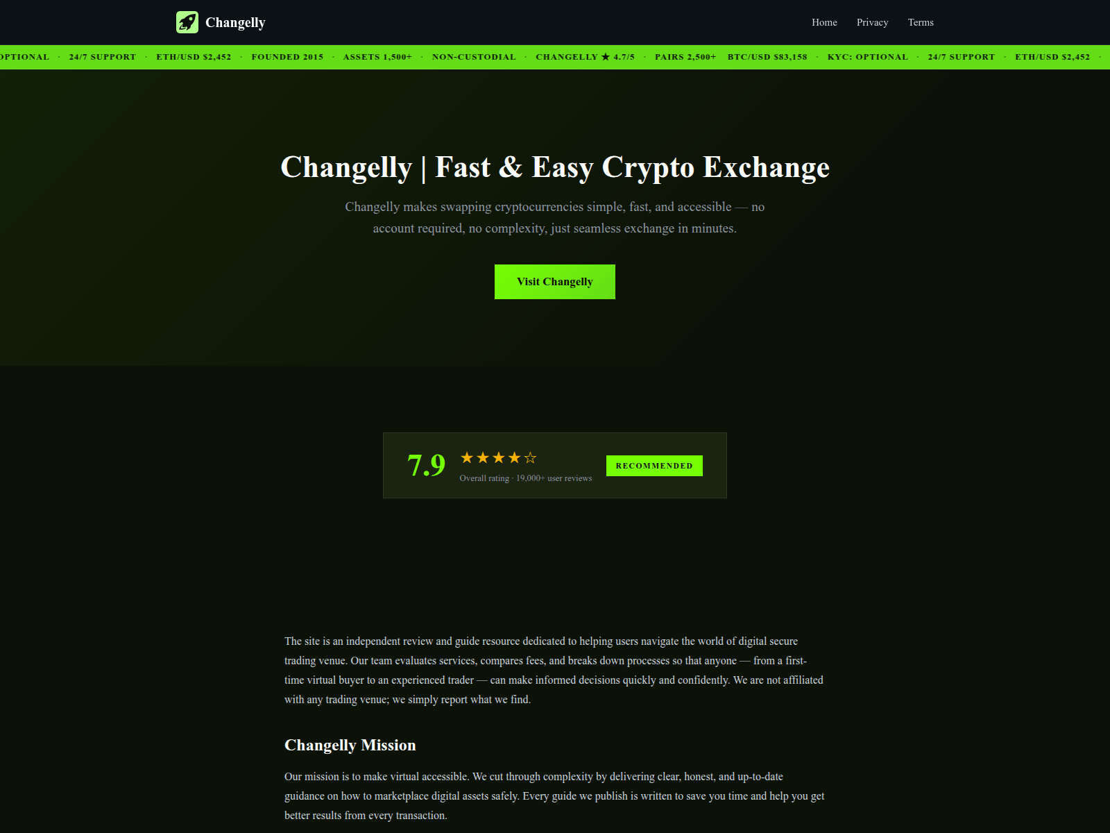 Screenshot von changelly-v2.icu