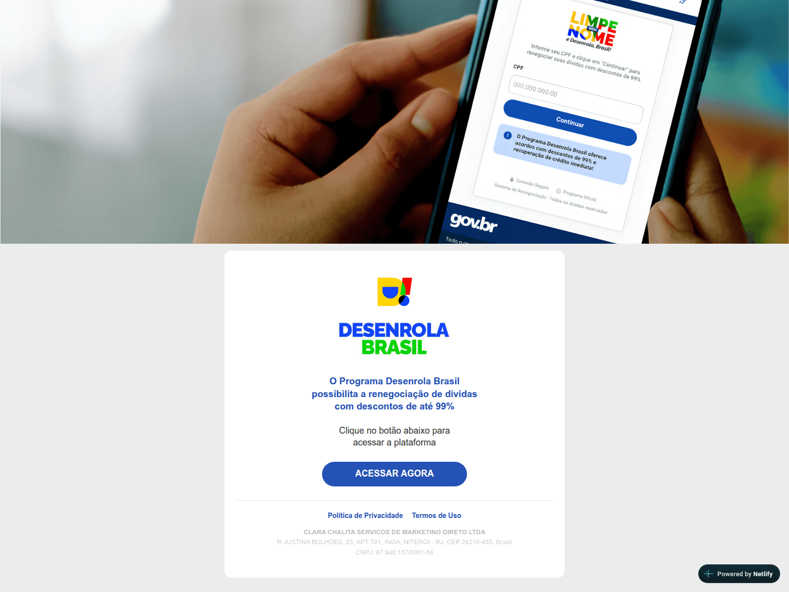 Screenshot of desenrola-brasil-d8c8032026.netlify.app