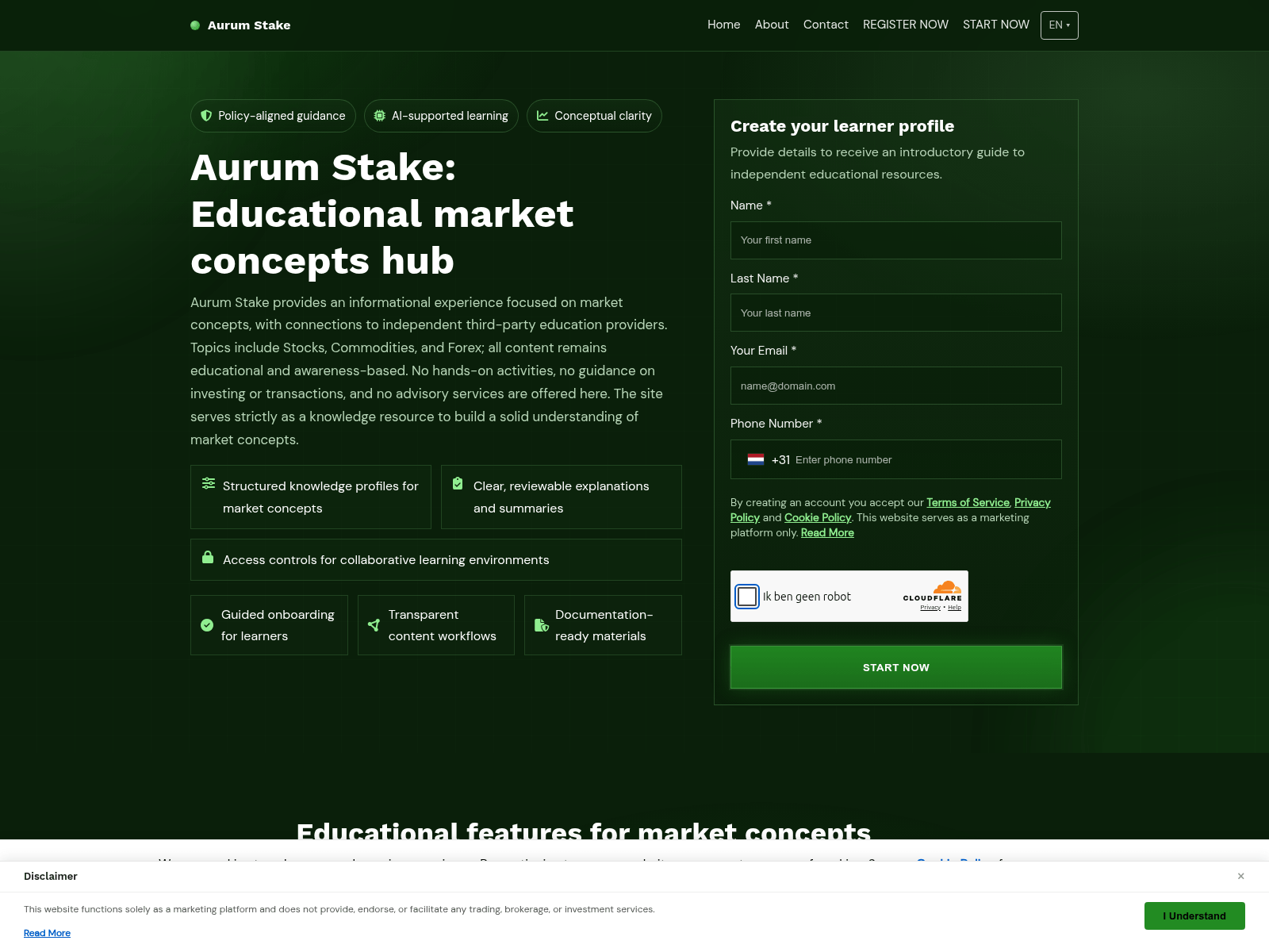 Screenshot of aurumstake-software.com