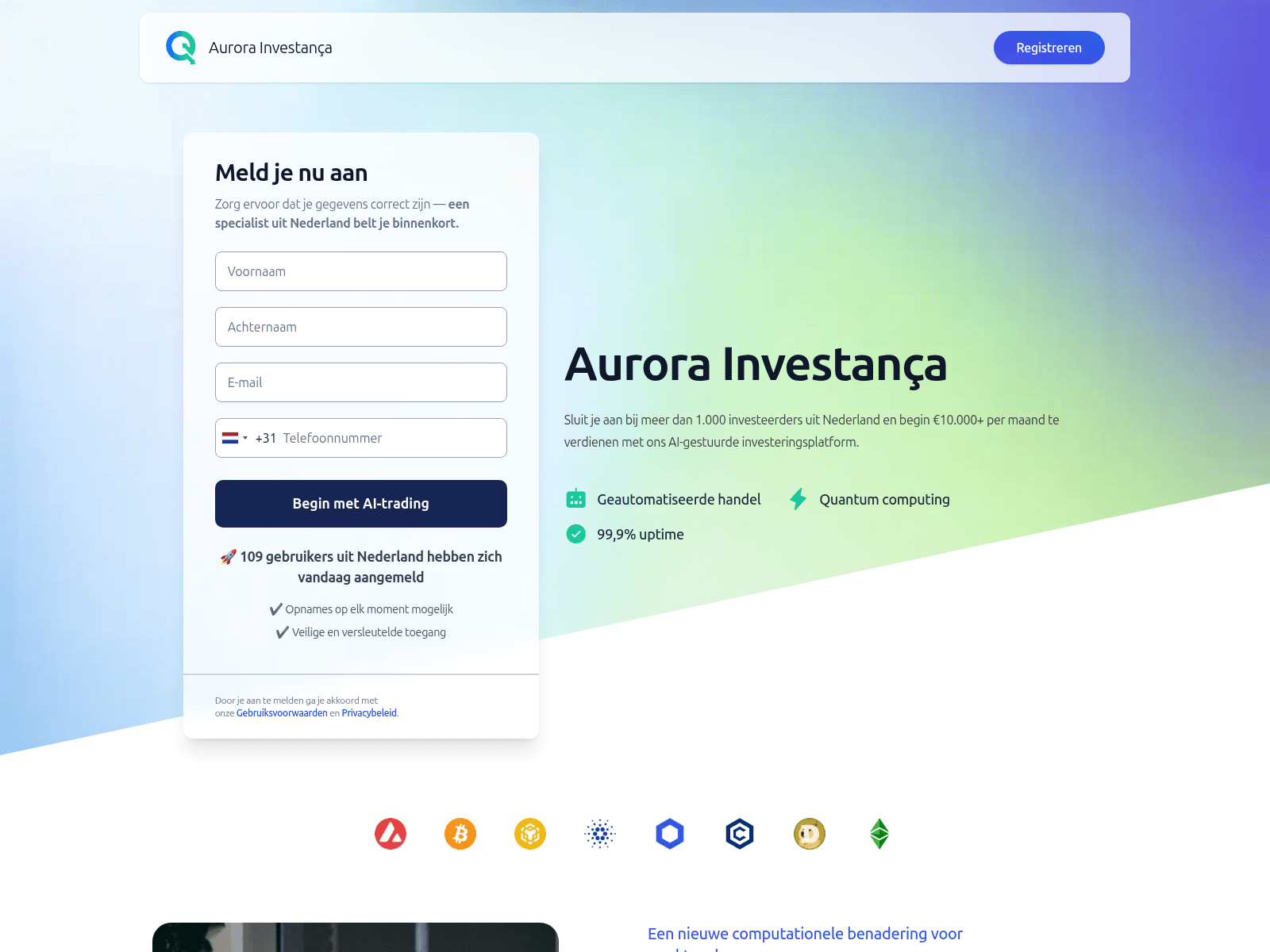 Screenshot of aurorainvestanca.net