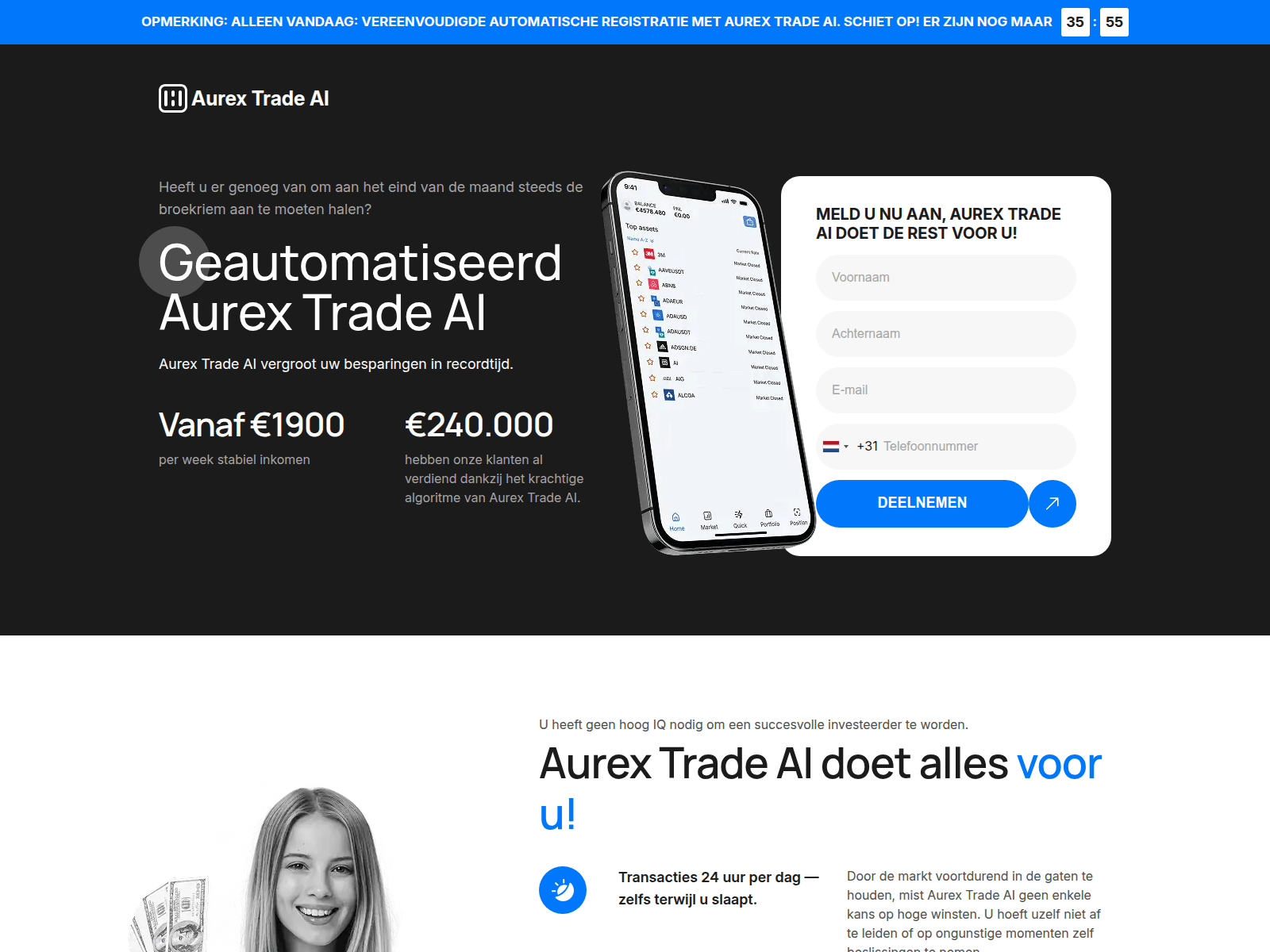 Screenshot of aurextradeai.net