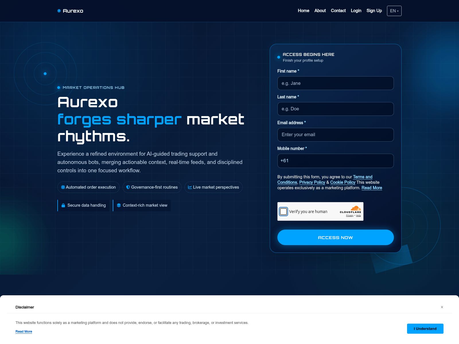 Screenshot of aurexo.digital
