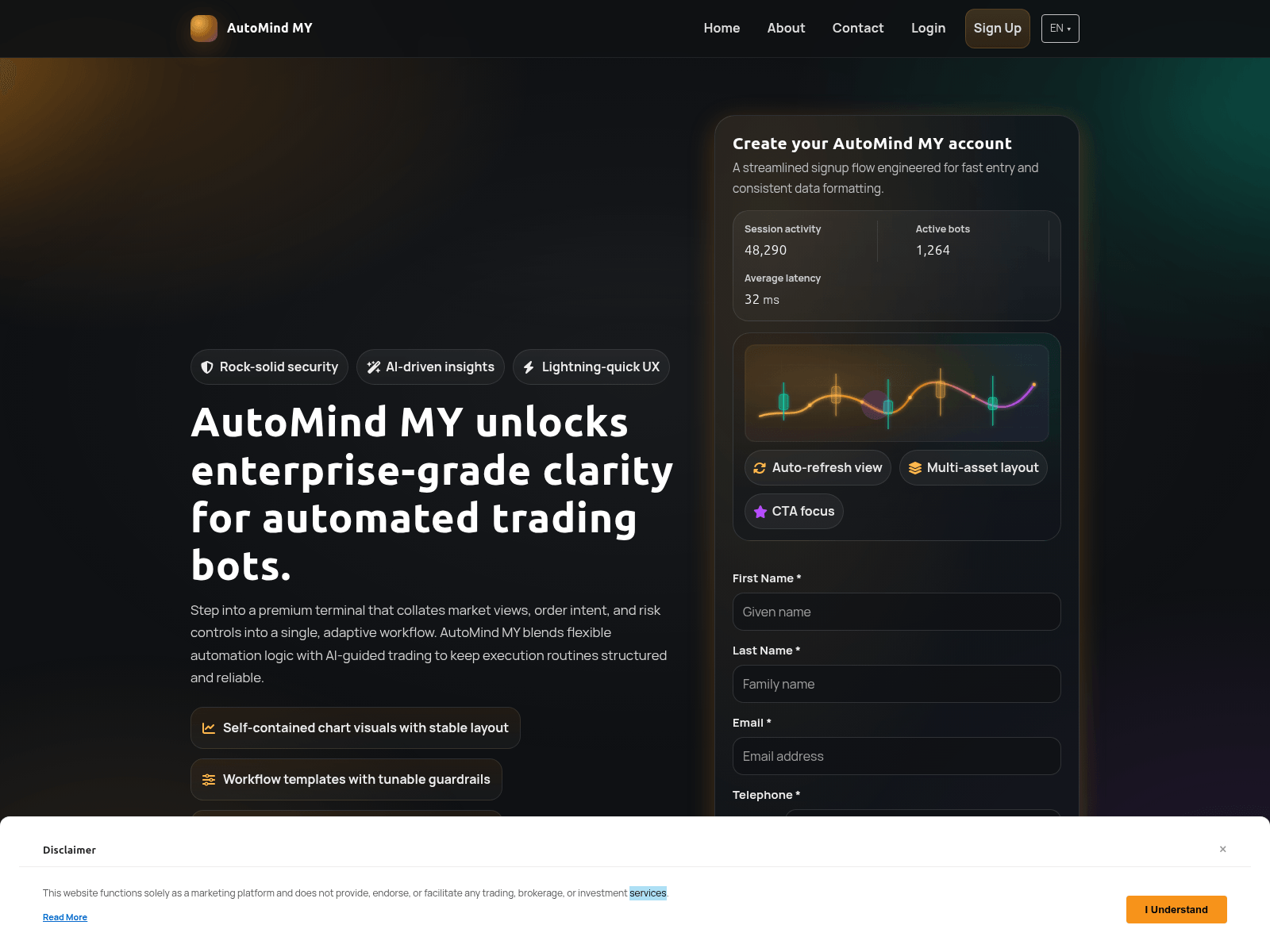 Screenshot of automindmy.digital