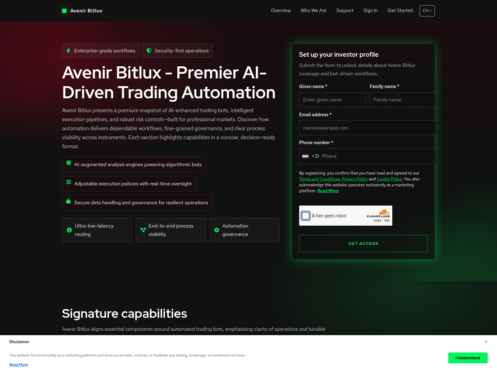 Screenshot of avenirbitlux-app.com