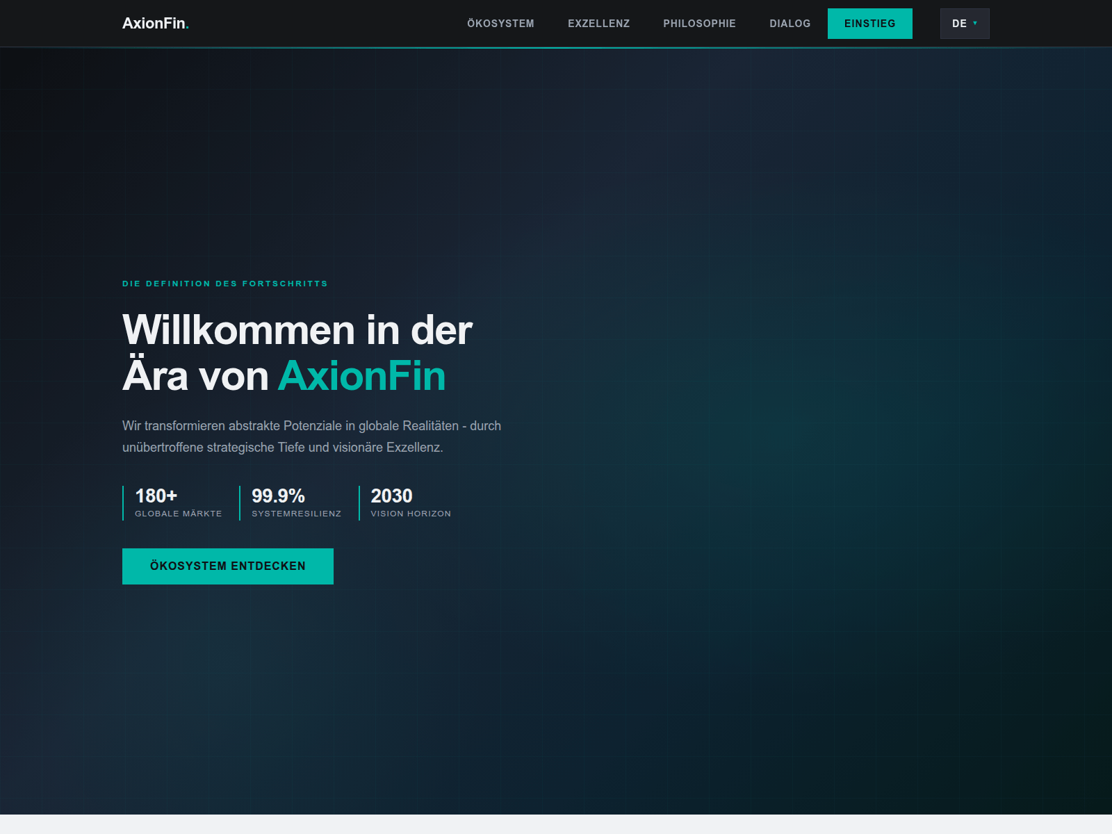 Screenshot of axionfin.de