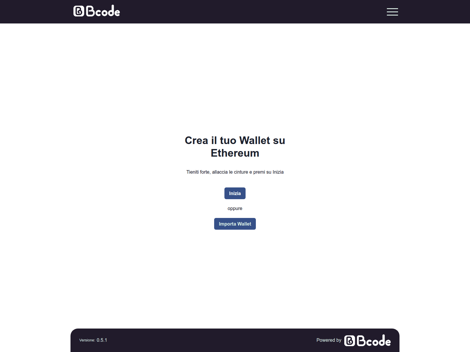 Снимок экрана bcode-wallet.web.app