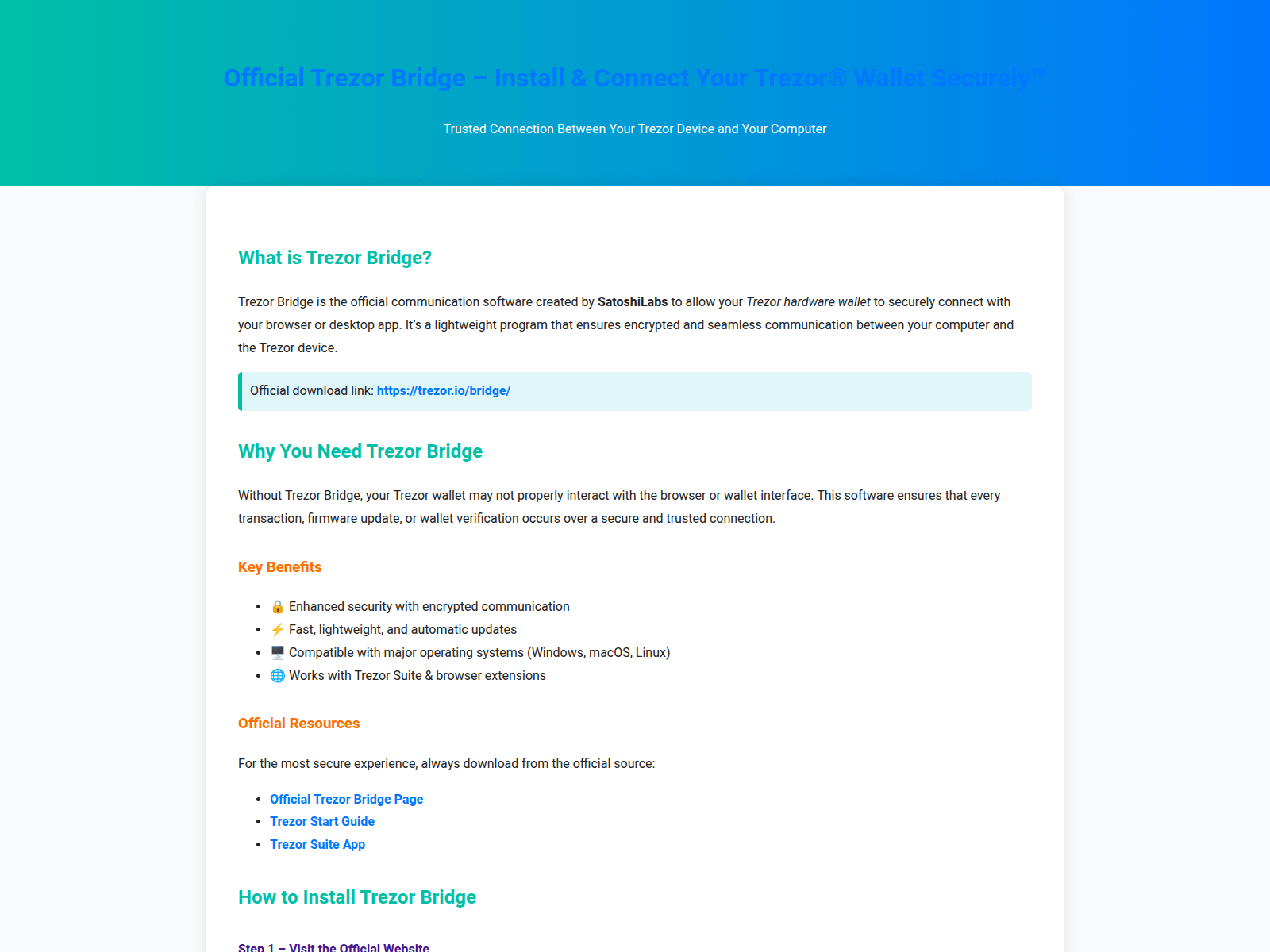 Captura de tela de start-trzr-bridges.pages.dev