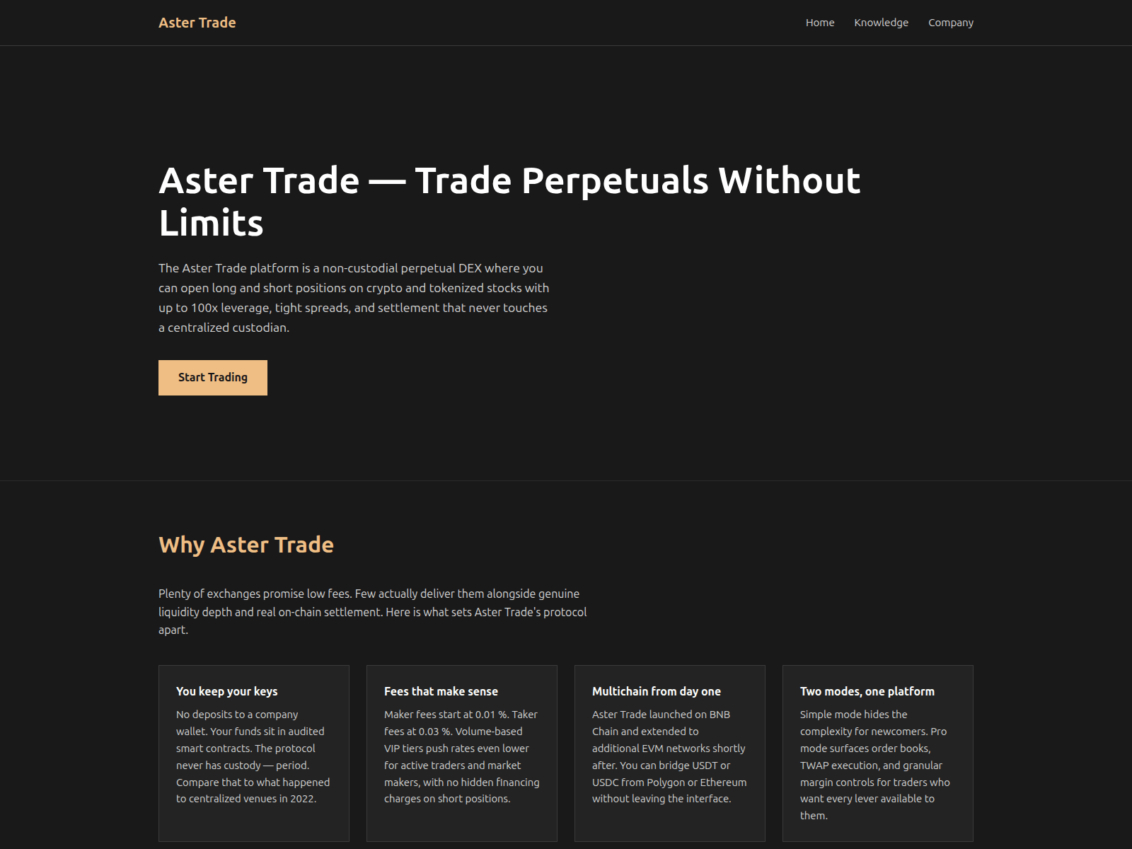 Screenshot of aster-trade.net
