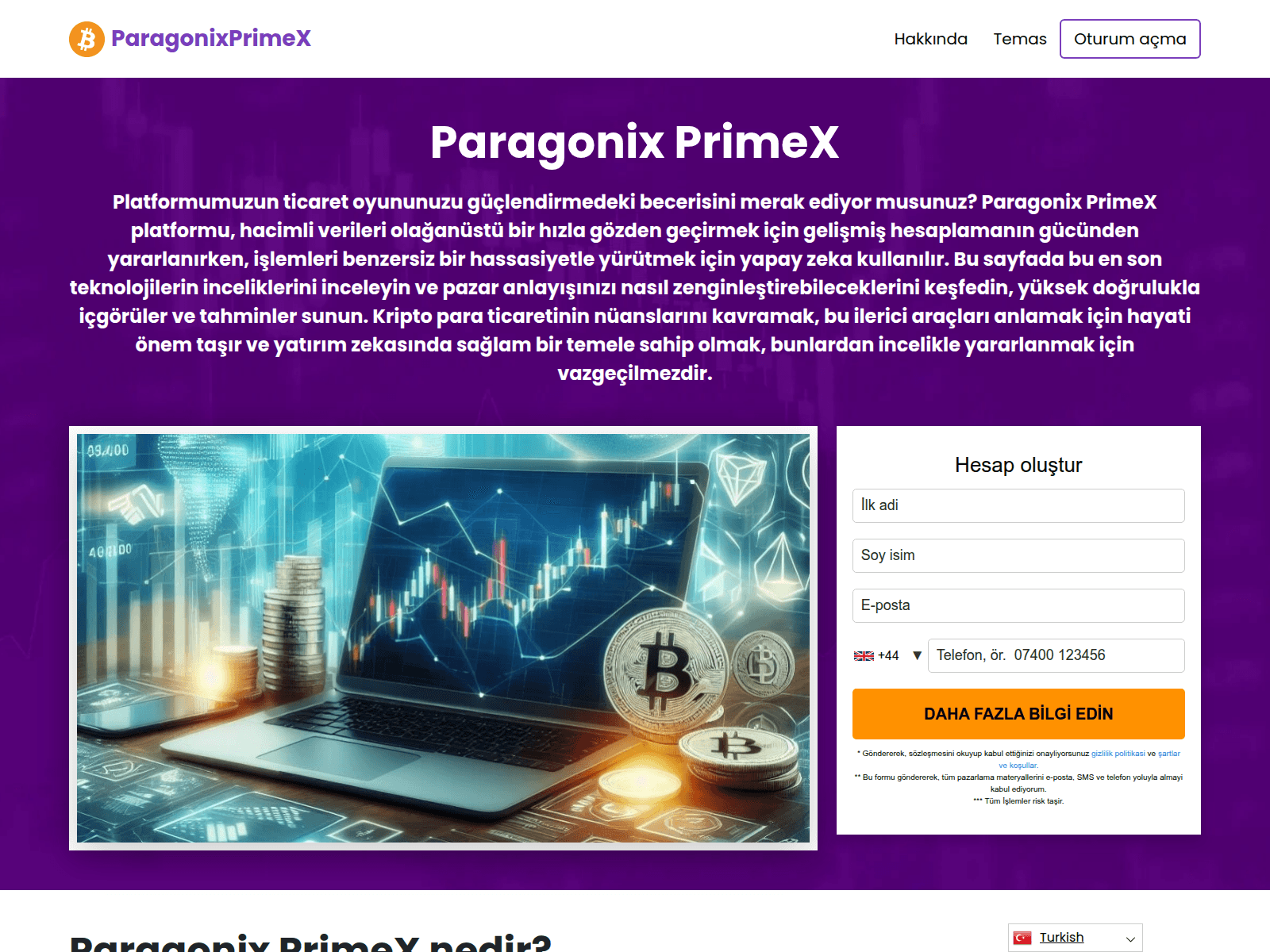 Screenshot von bitcoinaverageai.app