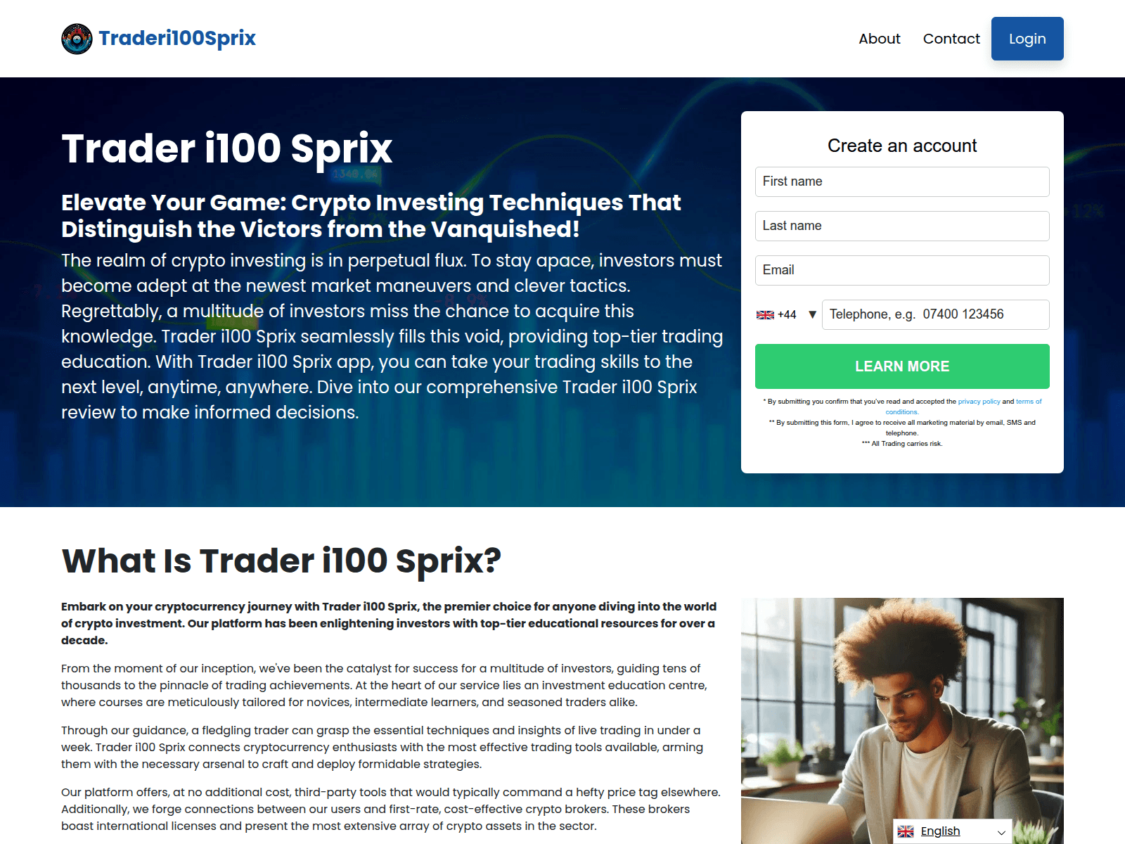 Screenshot von bittrader.org