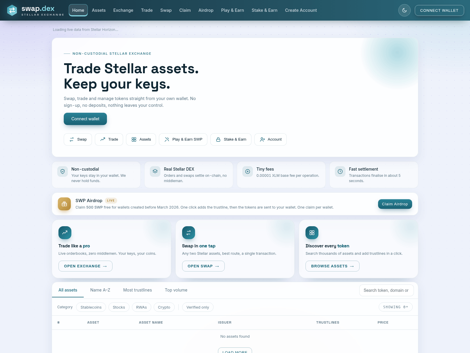 Screenshot of stellardex.site