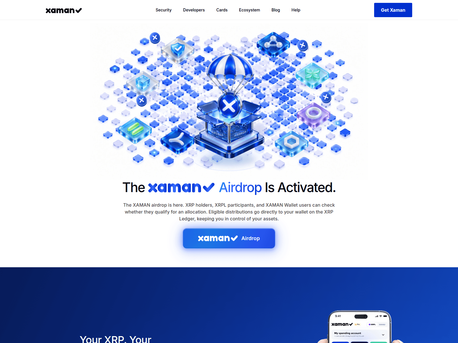 Снимок экрана xaman-announcement.app