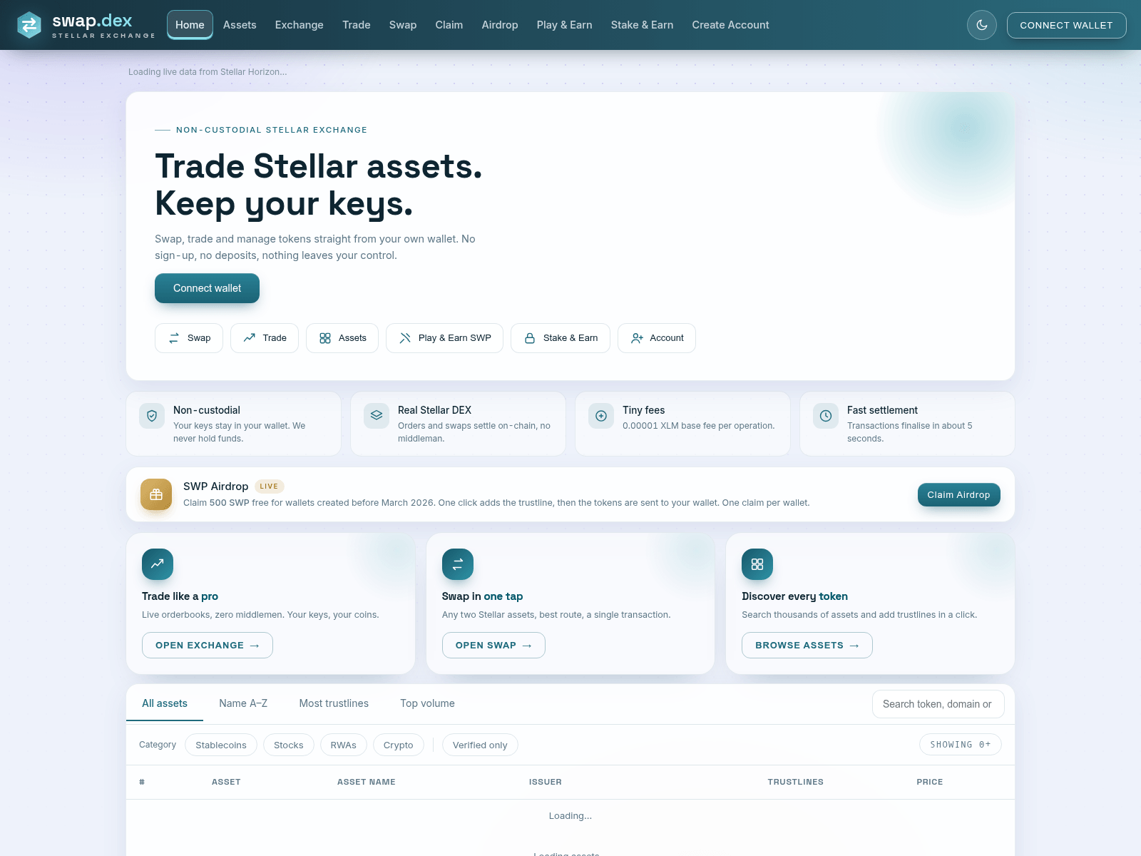 Screenshot of stellardex.site