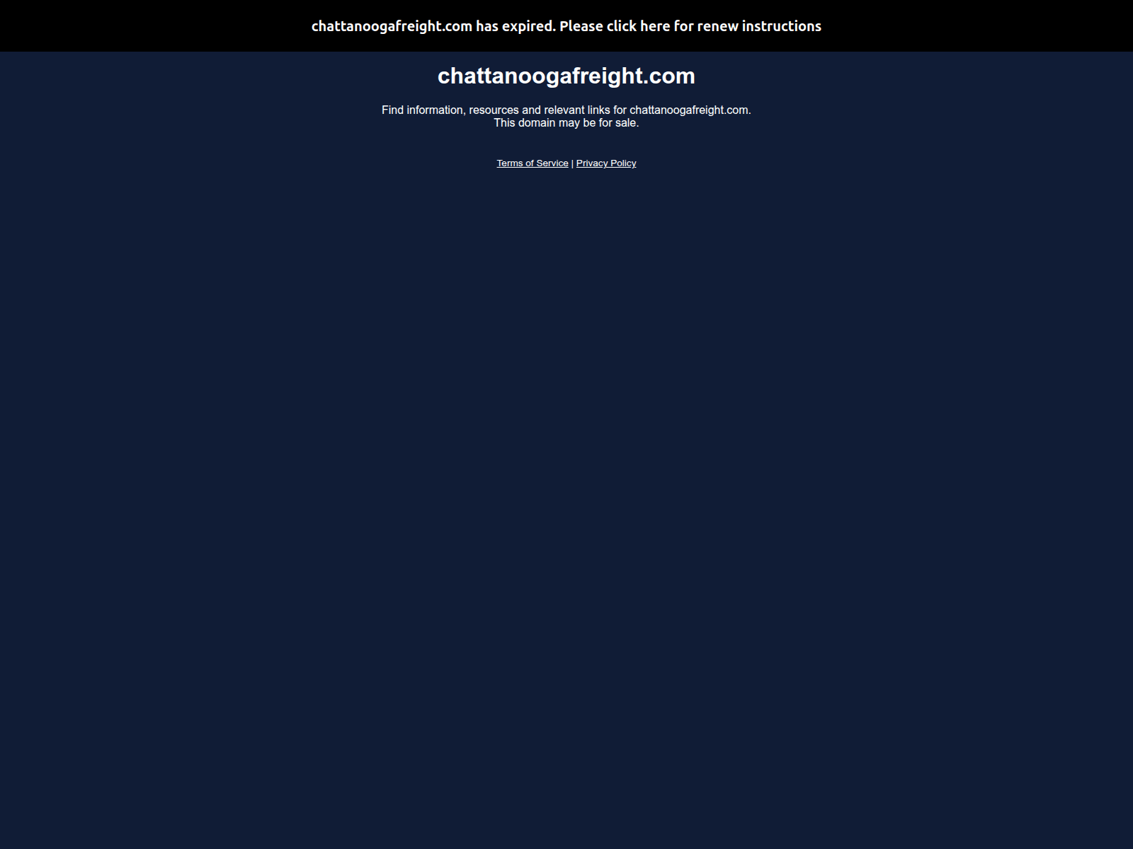 Снимок экрана chattanoogafreight.com
