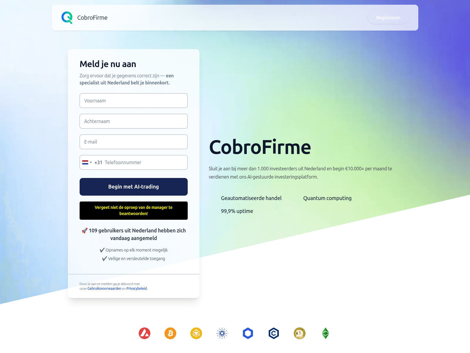 Screenshot di cobrofirme.net