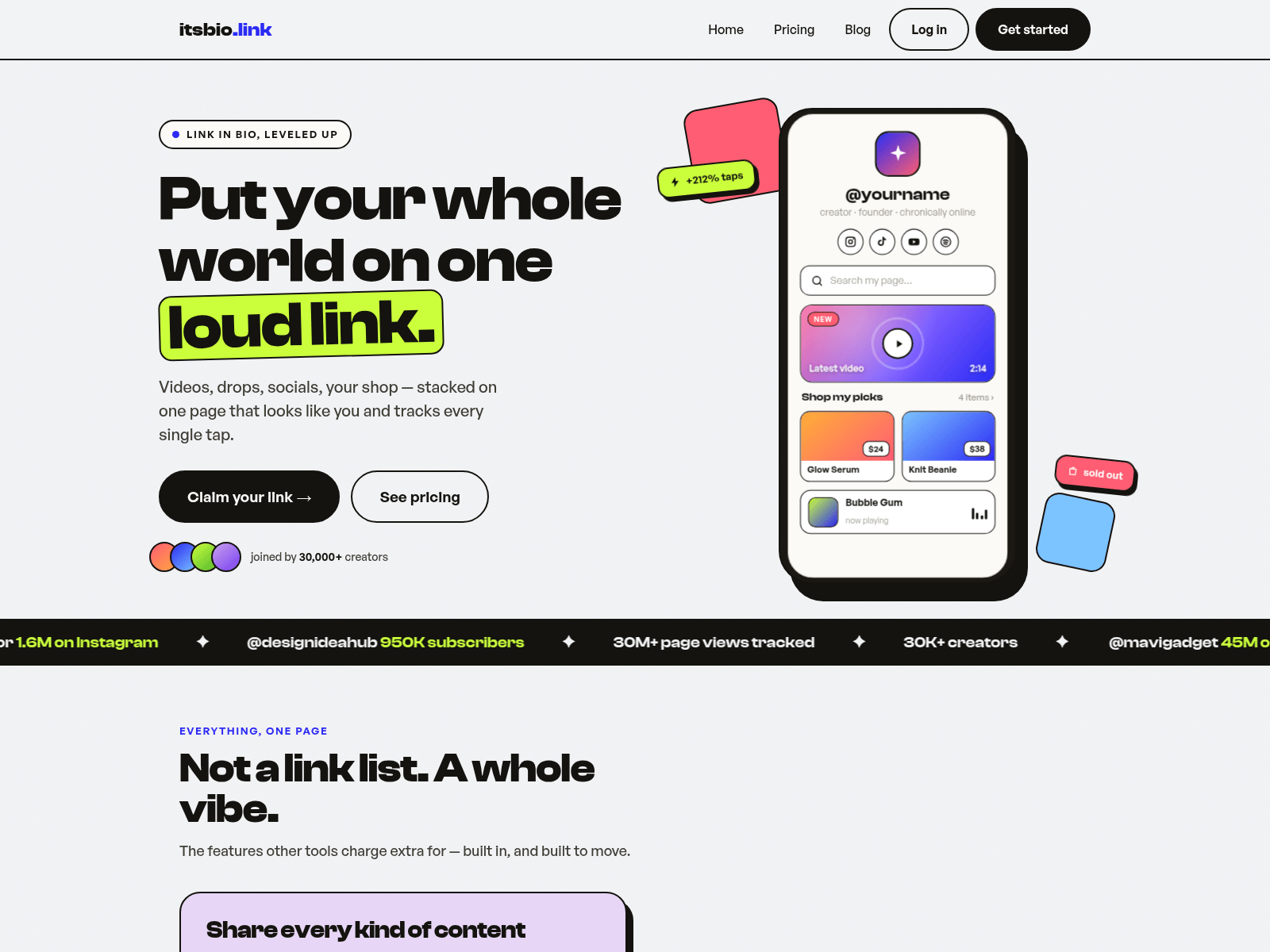 Stored capture of itsbio.link