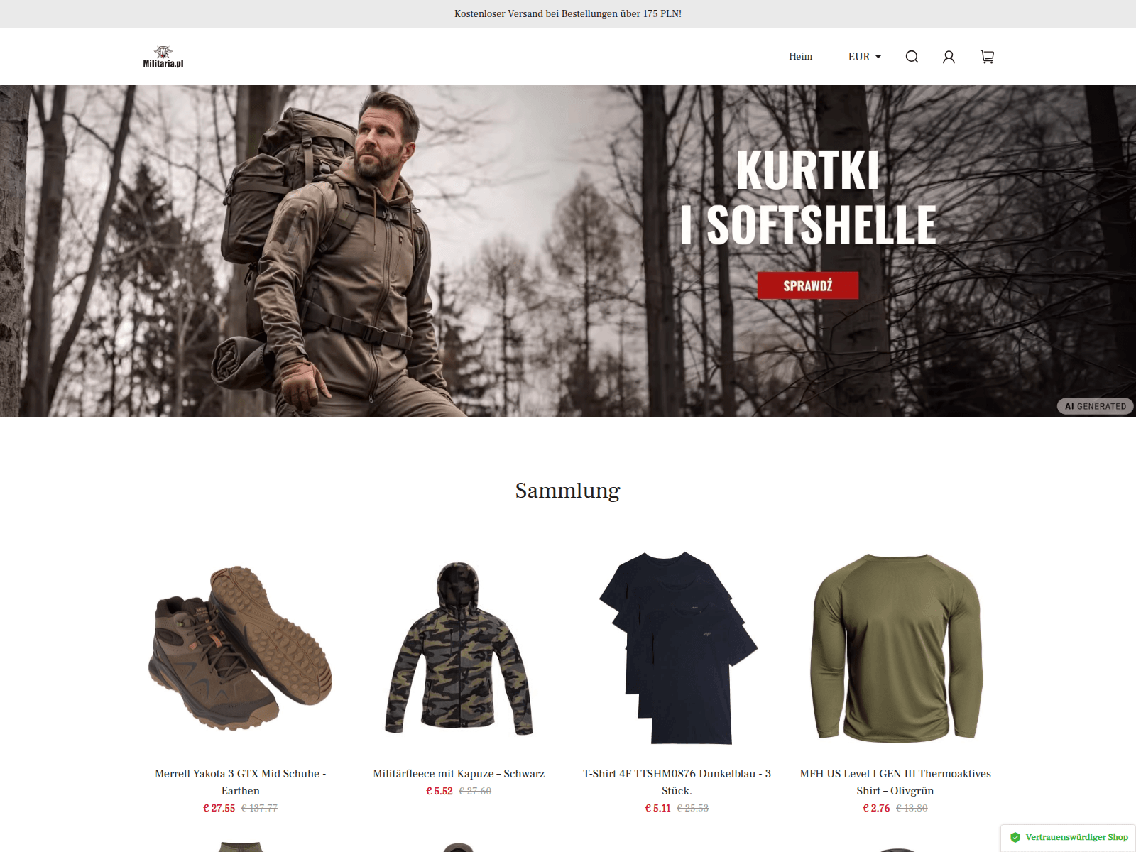 Stored capture of militaria-outdoorclothing.shop